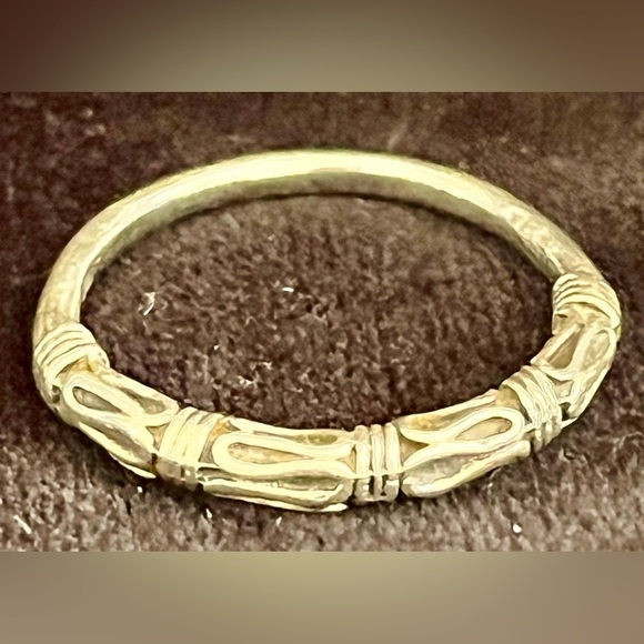 Sterling Silver Knotted Rope Women's Ring Stamped 925 Knot Design Bali Balinese - Picture 7 of 15